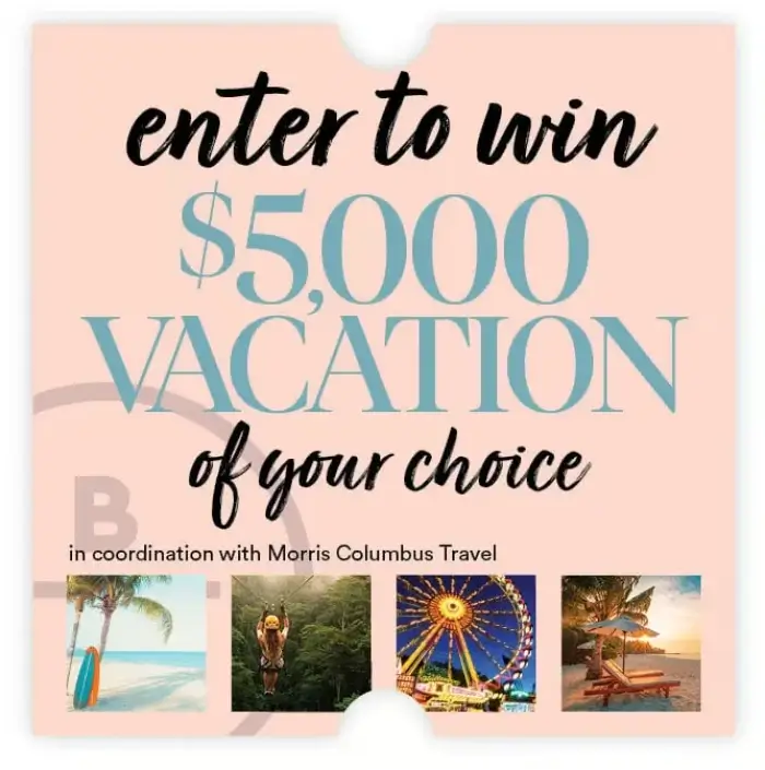 Win $5000 Vacation of Your Choice Giveaway