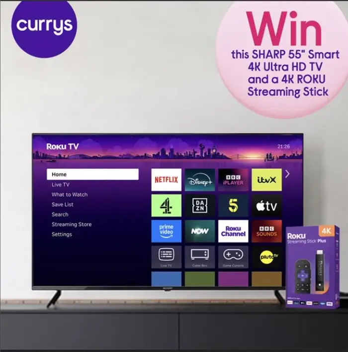 Win SHARP 4T-C55HJ4725K 55″ Smart 4K TV