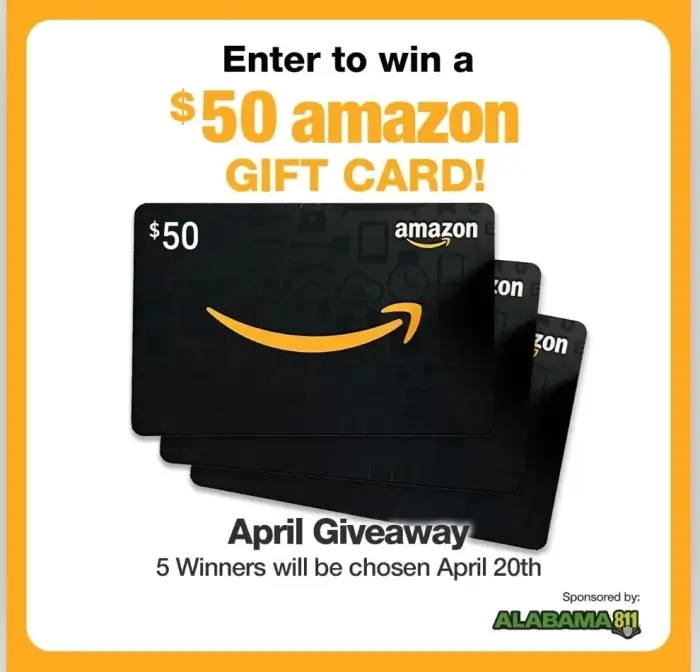 Amazon Gift Card Giveaway By Alabama 811
