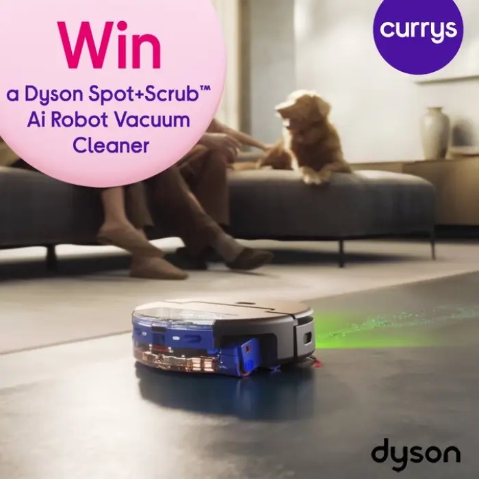 Win a DYSON Spot Scrub Ai Robot Vacuum Cleaner