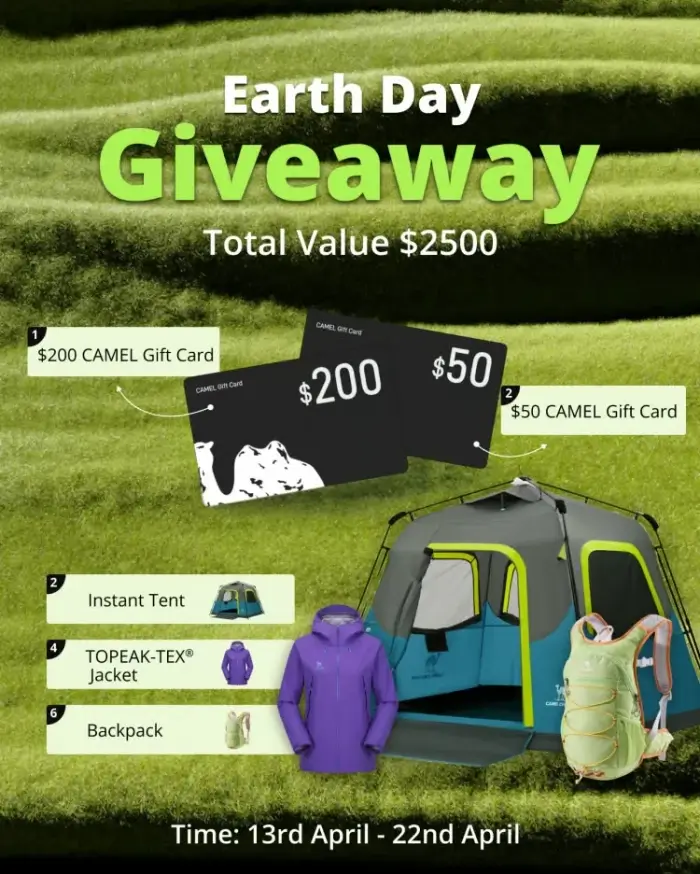 Win Instant Tent, Jacket and Backpack