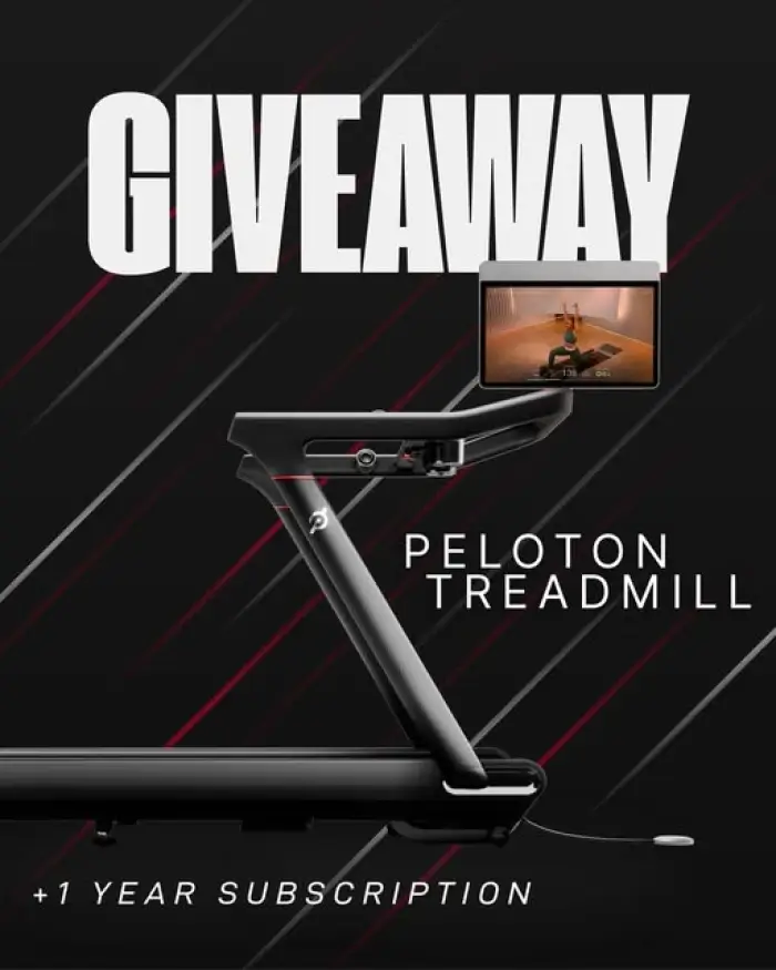 Win Peloton Treadmill and 1 Year Peloton Subscription