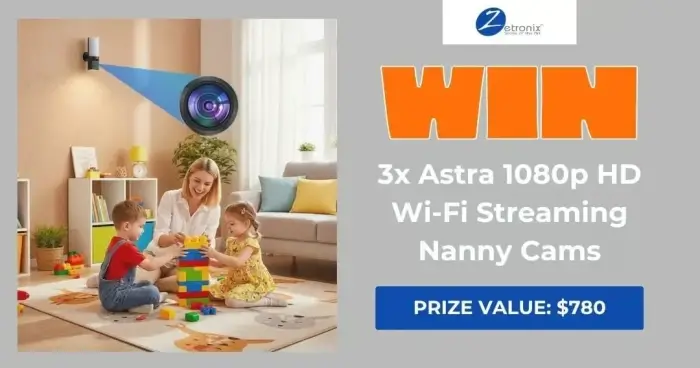 Win 3 Zetronix Astra 1080P HD Wi-Fi Streaming Nanny Cams