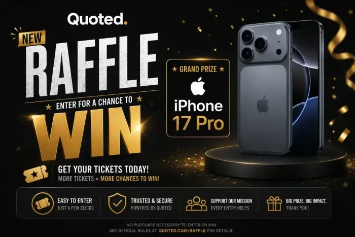 Win a Free iPhone 17 Pro Giveaway By Quoted